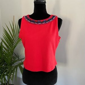 3/$15 Bisou Bisou Michele Bohbot Lined Beaded Sz L